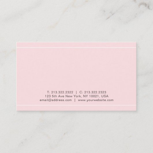 Moderne Plain Premium Zijde Afgewerkt Luxe Glamour Visitekaartje (Achterkant)