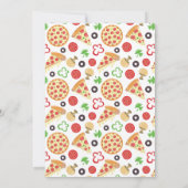 Moderne plak van plezier 2e verjaardag pizza party kaart (Achterkant)