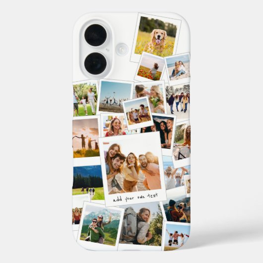 Moderne plakboek fotocollage Case-Mate iPhone case (Achterkant)