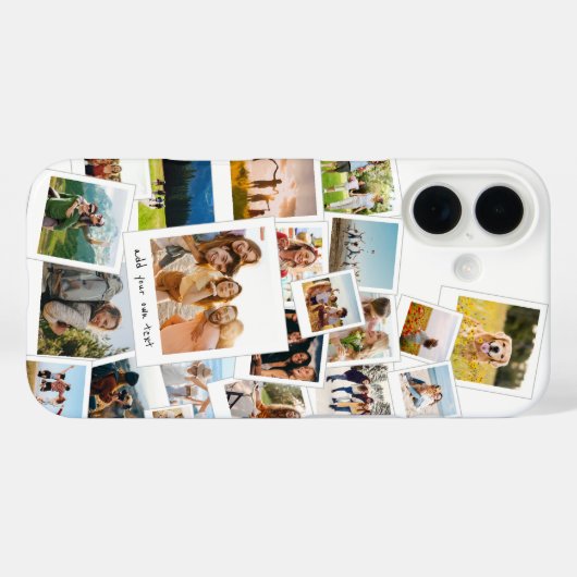 Moderne plakboek fotocollage Case-Mate iPhone case (Achterkant (horizontaal))