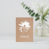 Moderne plank voor floral van elegante kraft visitekaartje (Staand voorkant)