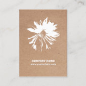 Moderne plank voor floral van elegante kraft visitekaartje (Voorkant)