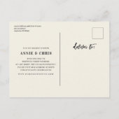 Moderne plannen voor uitstel van huwelijk aankondigingskaart (Achterkant)