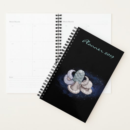 Moderne Planner 2019 Black Space Object Art (Display)