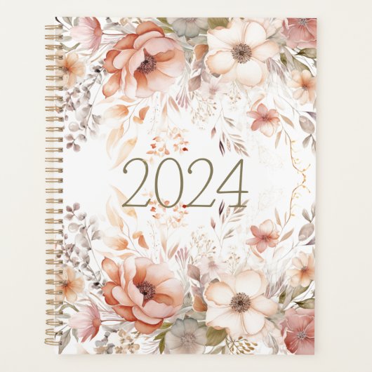 Moderne Planner voor Waterverf van bloemen (Voorkant)