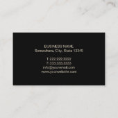 Moderne planning van ananas Foil Gold Wedding Visitekaartje (Achterkant)