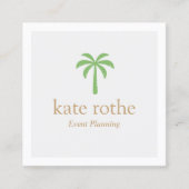 Moderne planning van evenementen voor groene palmb contactkaartje (Voorkant)