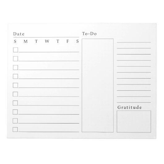 Moderne planningsplanner voor dagelijks gebruik om notitieblok (Voorkant)