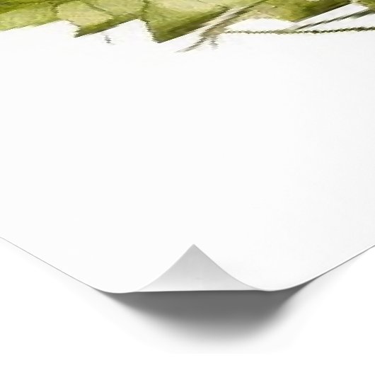 Moderne Plant bladerwand Perfect Poster (Hoek)