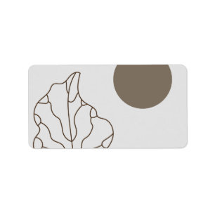 Moderne plant kunst etiket