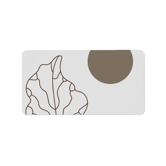 Moderne plant kunst etiket (Voorkant)