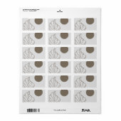 Moderne plant kunst etiket (Full Sheet)
