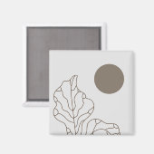 Moderne plant kunst magneet (Voorkant / Achterkant)