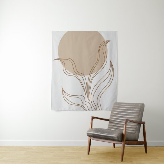 Moderne plant kunst wandkleed (In situ)