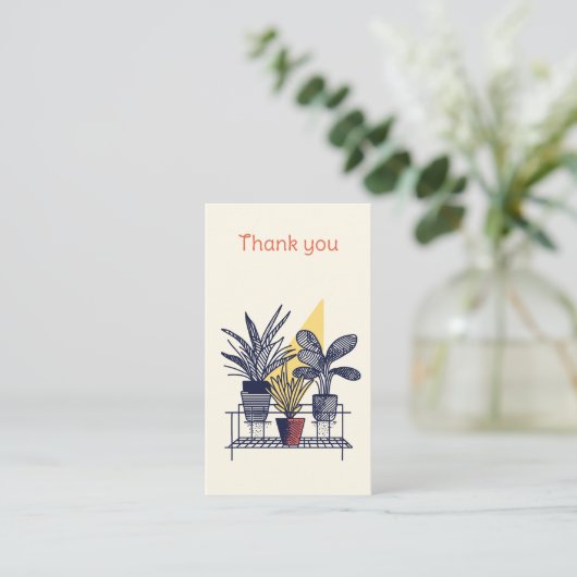 Moderne Plant Shop Dank u Informatiekaartje (Staand voorkant)