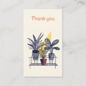 Moderne Plant Shop Dank u Informatiekaartje (Voorkant)