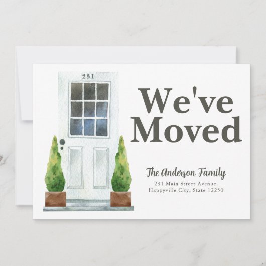 Moderne Planten aan de voorkant van White Moving Aankondiging (Voorkant)