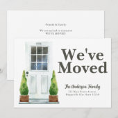 Moderne Planten aan de voorkant van White Moving Aankondiging (Voorkant / Achterkant)