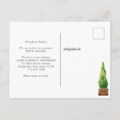 Moderne Planten aan de voorkant van White Moving Aankondigingskaart (Achterkant)