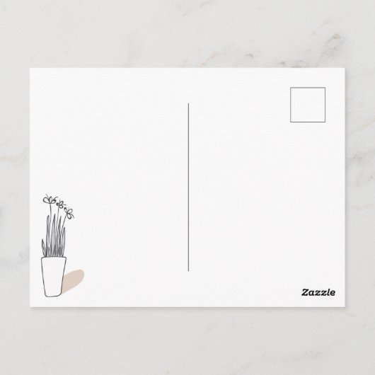 Moderne Planten | Briefkaart voor bewegende aankon (Achterkant)