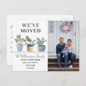 Moderne Planten die we hebben verplaatst Aankondigingskaart (Voorkant / Achterkant)