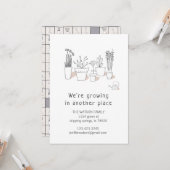 Moderne Planten | Kaart "Verhuisaankondiging" (Voorkant / Achterkant in situ)