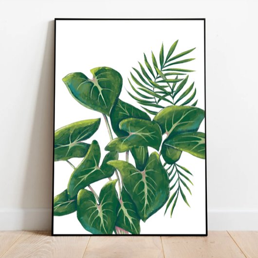 Moderne Planten kunstwerk, tropische bladeren, gro Poster