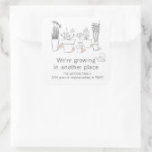 Moderne Planten | Verhuisaankondiging Sticker (Tas)