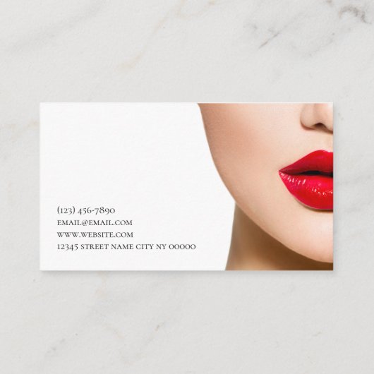 Moderne plastische chirurgie en verjonging visitekaartje (Achterkant)