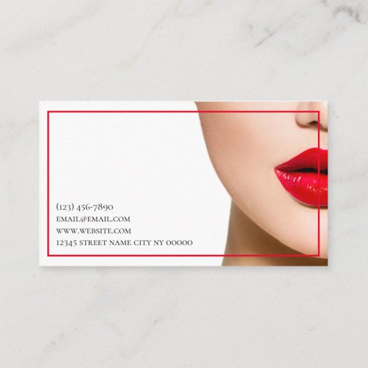 Moderne plastische chirurgie en verjonging visitekaartje (Achterkant)