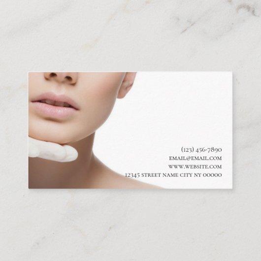 Moderne plastische chirurgie & verjonging Center B Visitekaartje (Achterkant)