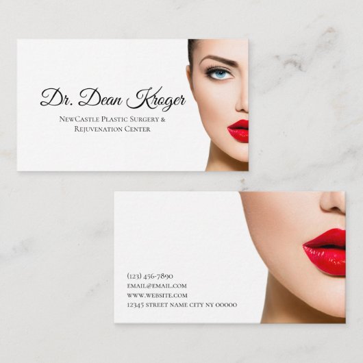 Moderne plastische chirurgie & verjonging Center B Visitekaartje (Voorkant / Achterkant)