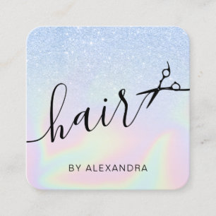 Moderne platenblauw vierkante visitekaartje