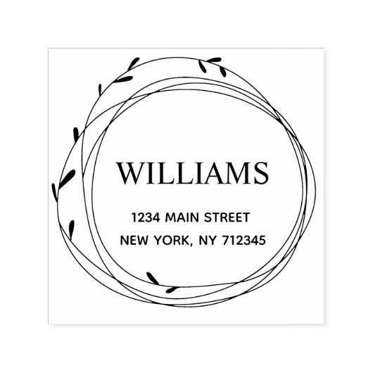 Moderne platforminvoer familienaam  zelfinktende stempel (Design)