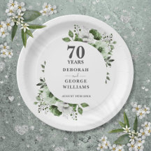 Moderne Platinum 70e Huwelijksjubileum Groene Deco