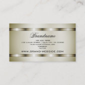 Moderne Platinum Effect Professional en eenvoudig Visitekaartje (Achterkant)