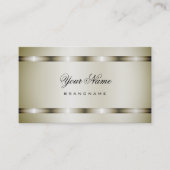 Moderne Platinum Effect Professional en eenvoudig Visitekaartje (Voorkant)
