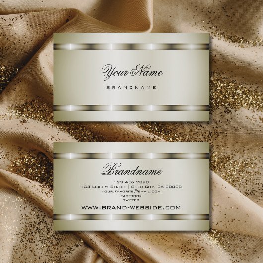 Moderne Platinum Effect Professional en eenvoudig Visitekaartje