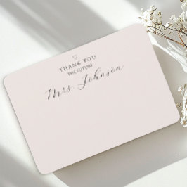Moderne platte bedankkaart | De toekomstige mevrou