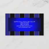 Moderne platte blauwe streep Professional Visitekaartje (Achterkant)
