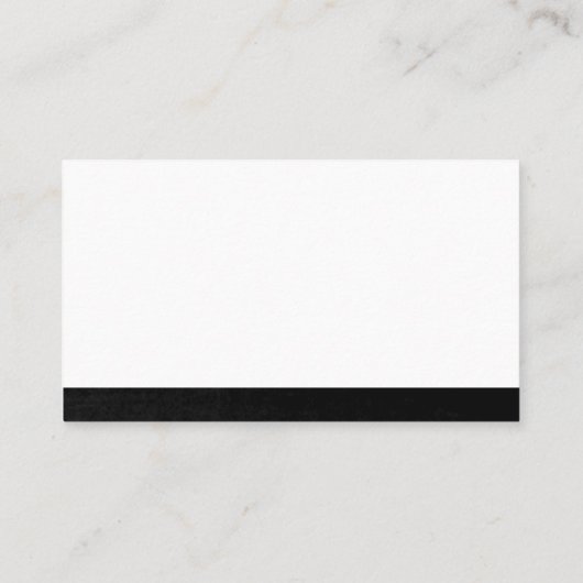 Moderne platte, eenvoudige grijze strip wit visitekaartje (Achterkant)