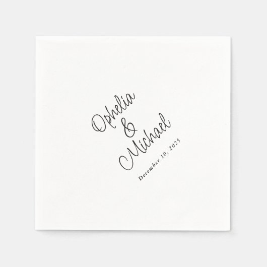 Moderne platte en eenvoudige Casual bruiloft Servet (Voorkant)