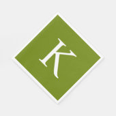 Moderne platte grafische madeliefje groen servet (Hoek)