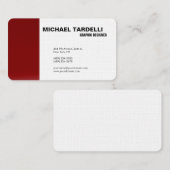 Moderne platte legant eenvoudige minimalistische r visitekaartje (Voorkant / Achterkant)