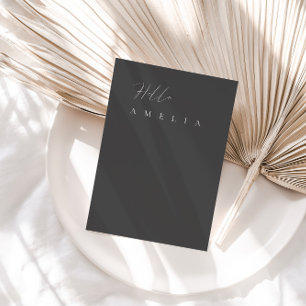 Moderne, platte, lege tabelkaart voor gastgebruik