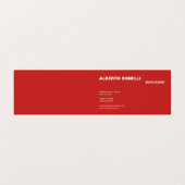 Moderne platte minimalistische rode, witte Profess Visitekaartje (Buitenkant ongevouwen)