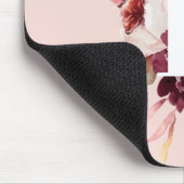 Moderne platte roze en rode Florenz met Initiaal Muismat (Hoek)