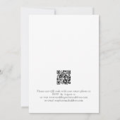 Moderne platte Typografie QR Code Wedding Kaart (Achterkant)