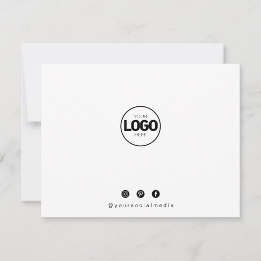 Moderne, platte zakelijke dank voor uw kaart (Achterkant)