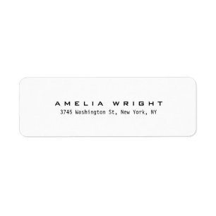 Moderne platte zwart-witminimalistische Profession Etiket